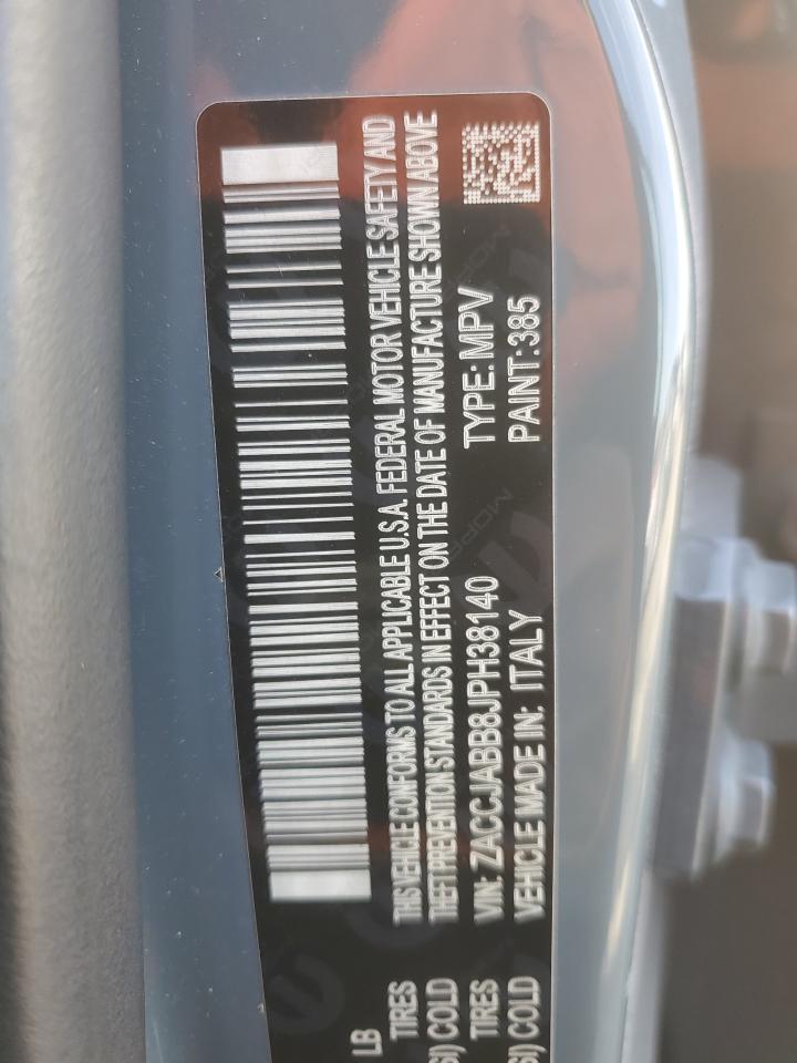 2018 Jeep Renegade VIN ZACCJABB8JPH38140 Copart auction photo, front end damage thumbnail 13