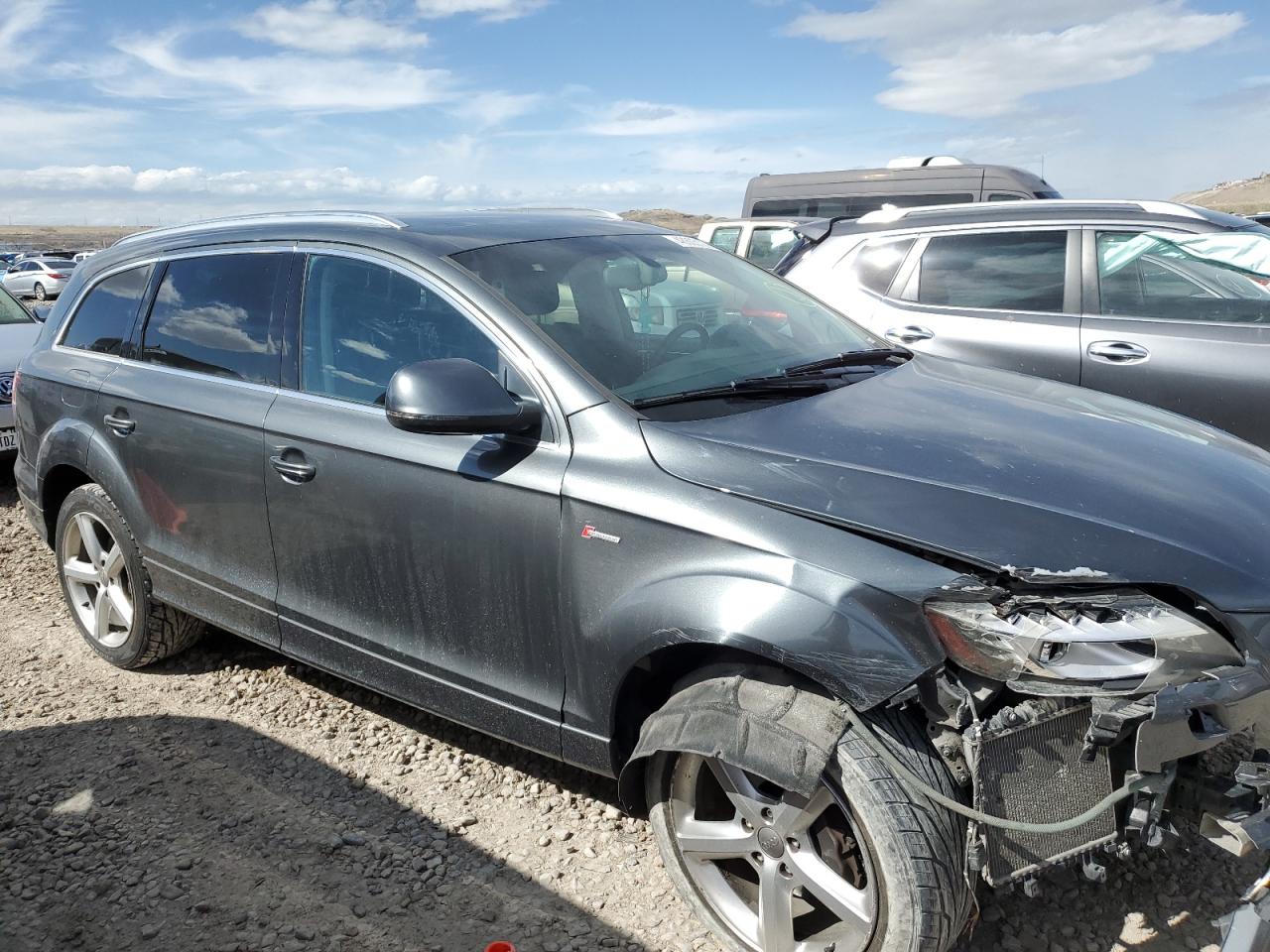 2013 Audi Q7 VIN WA1DGAFEXDD016754 Copart auction photo, front end / side damage thumbnail 4