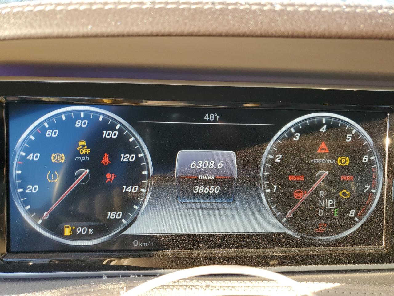 2017 Mercedes-Benz S-klasse VIN WDDUG8CB1HA323073 Copart auction photo, water/flood / side damage thumbnail 9