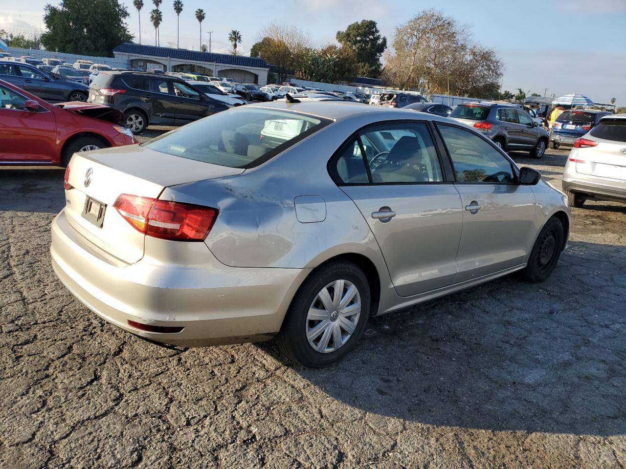 2015 Volkswagen Jetta VIN 3VW2K7AJ4FM322839 Copart auction photo, side / minor dent/scratches damage thumbnail 3