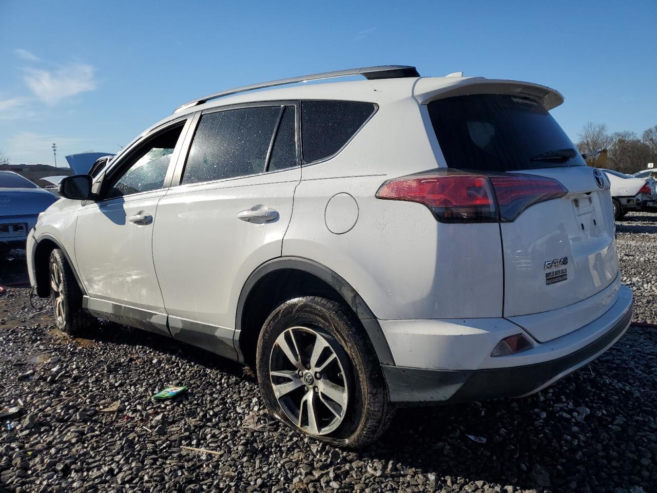 2018 Toyota RAV 4 VIN 2T3WFREV6JW412647 Copart auction photo, front end / top/roof damage thumbnail 2