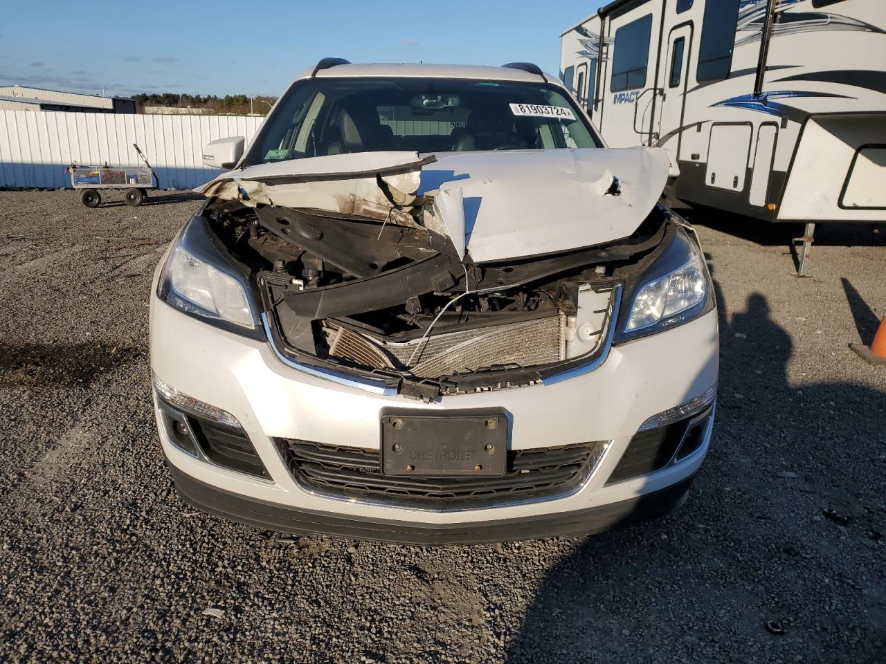2017 Chevrolet Traverse VIN 1GNKVHKD5HJ313700 Copart auction photo, burn / front end damage thumbnail 5