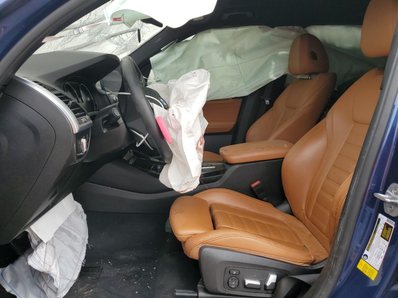 2020 BMW X3 VIN 5UXTY3C0XL9B08372 Copart auction photo, front end damage thumbnail 7