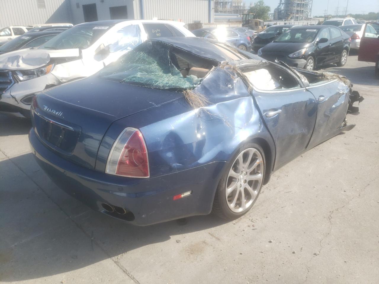 2008 Maserati Quattroporte VIN ZAMFE39A380033185 Copart auction photo, rollover damage thumbnail 4