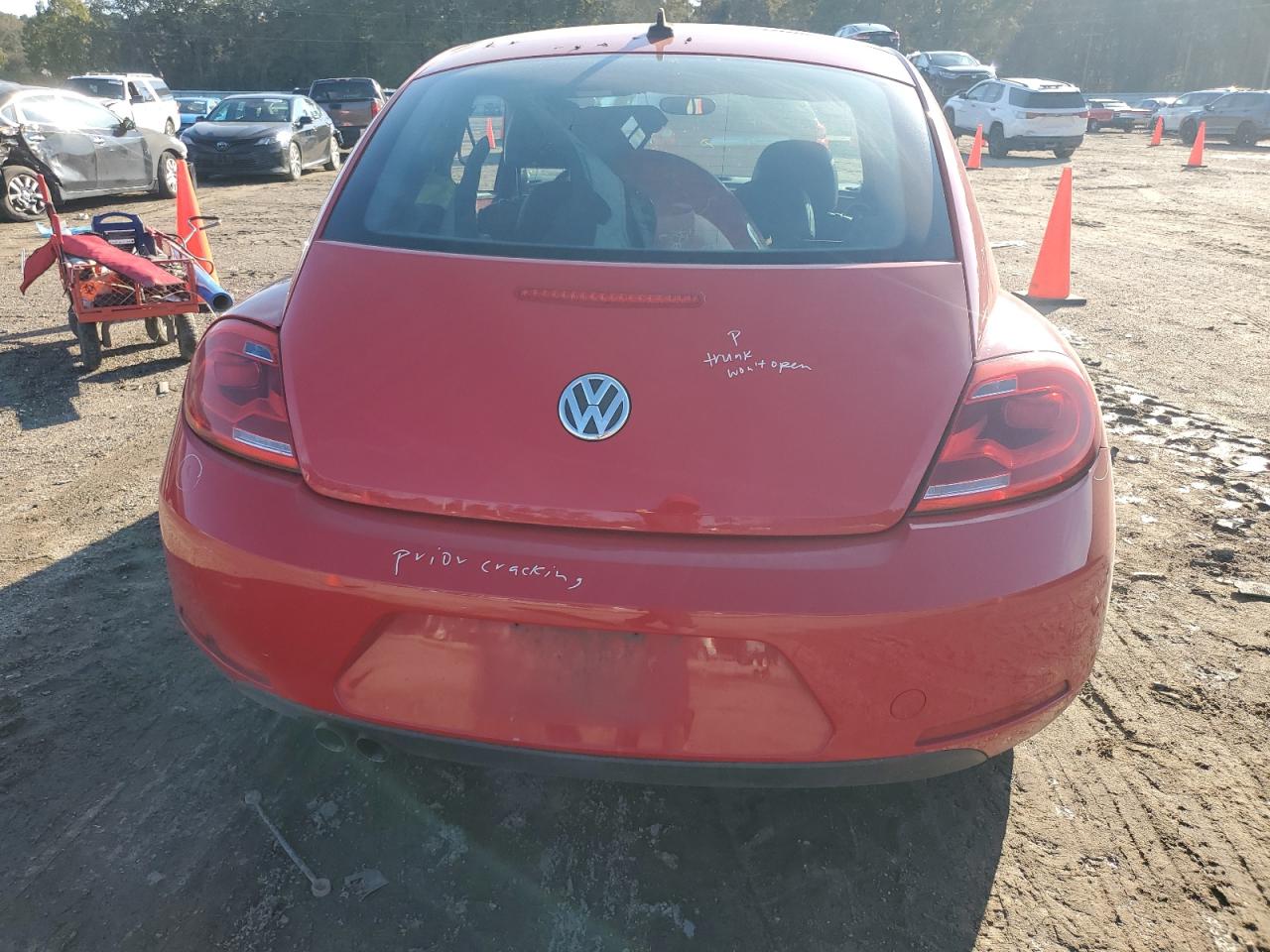 2012 Volkswagen Beetle VIN 3VWJX7AT2CM660279 Copart auction photo, all over damage thumbnail 6