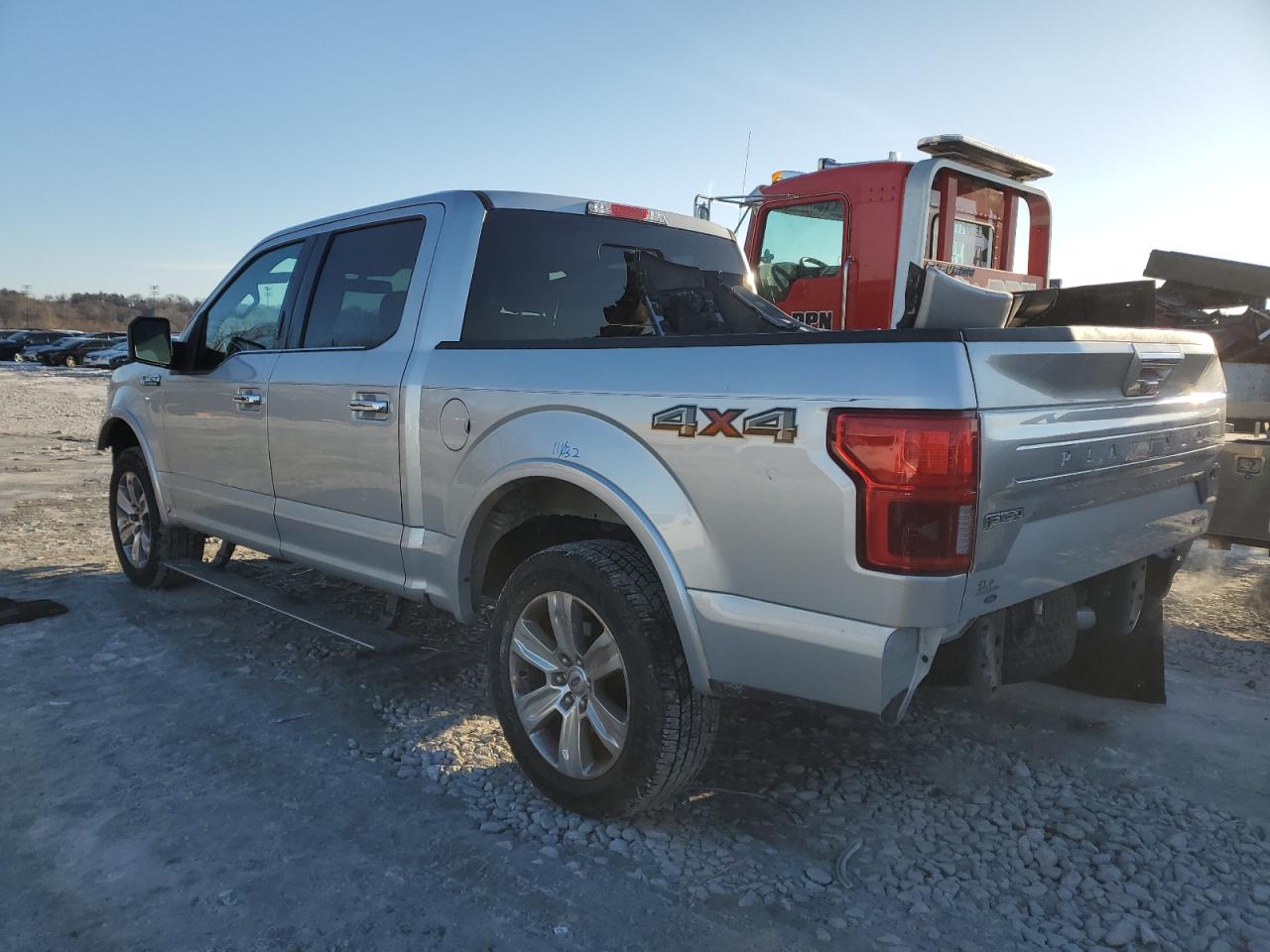 2018 Ford F-150 VIN 1FTEW1EG4JFB27980 Copart auction photo, front end / side damage thumbnail 2