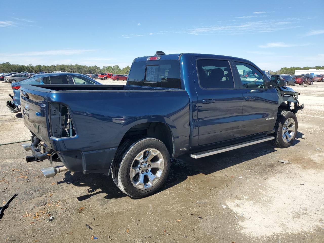 2021 RAM 1500 VIN 1C6RREFT8MN608943 Copart auction photo, front end / rear end damage thumbnail 3