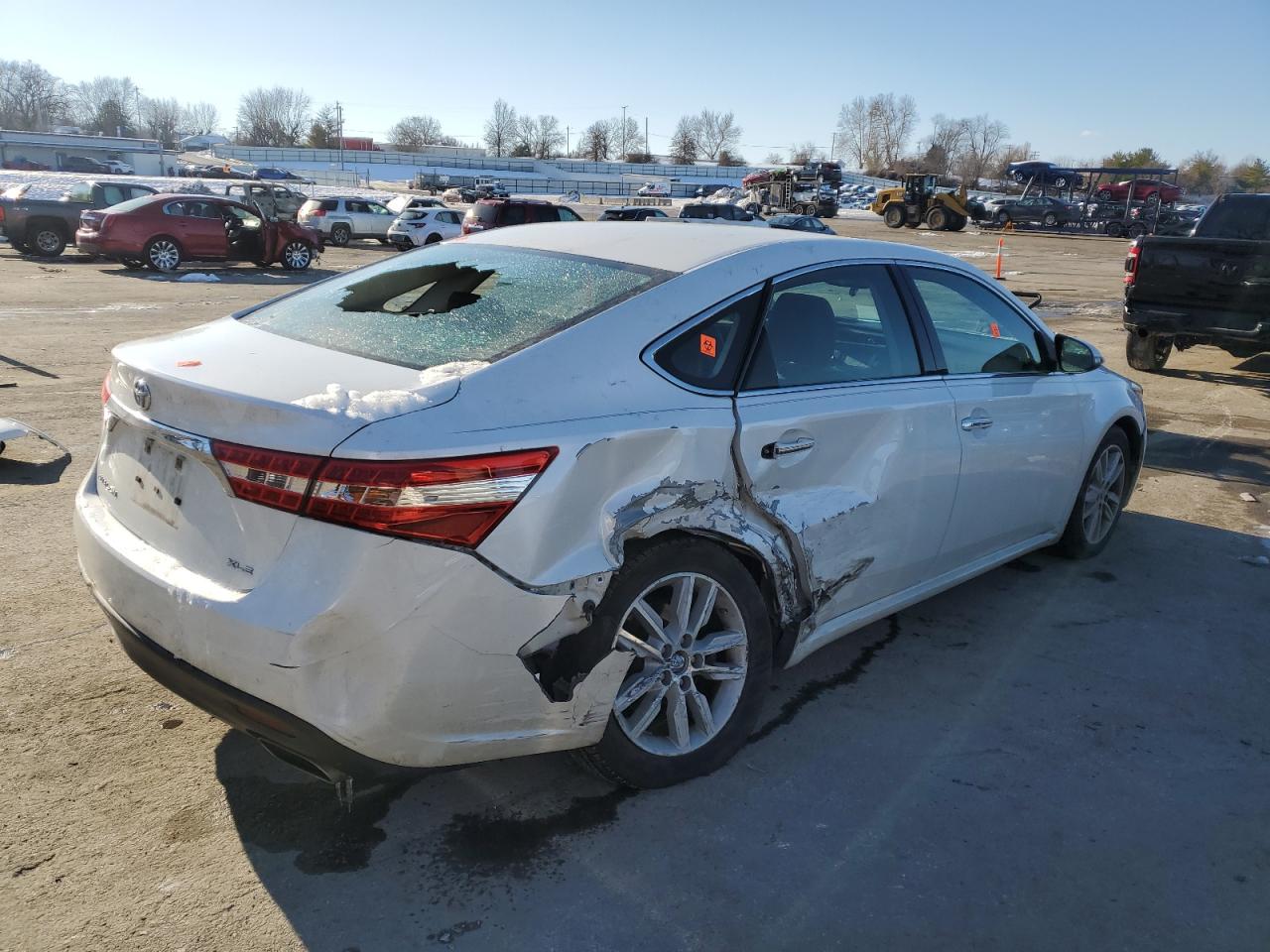 2013 Toyota Avalon VIN 4T1BK1EB6DU014417 Copart auction photo, rear end / side damage thumbnail 3