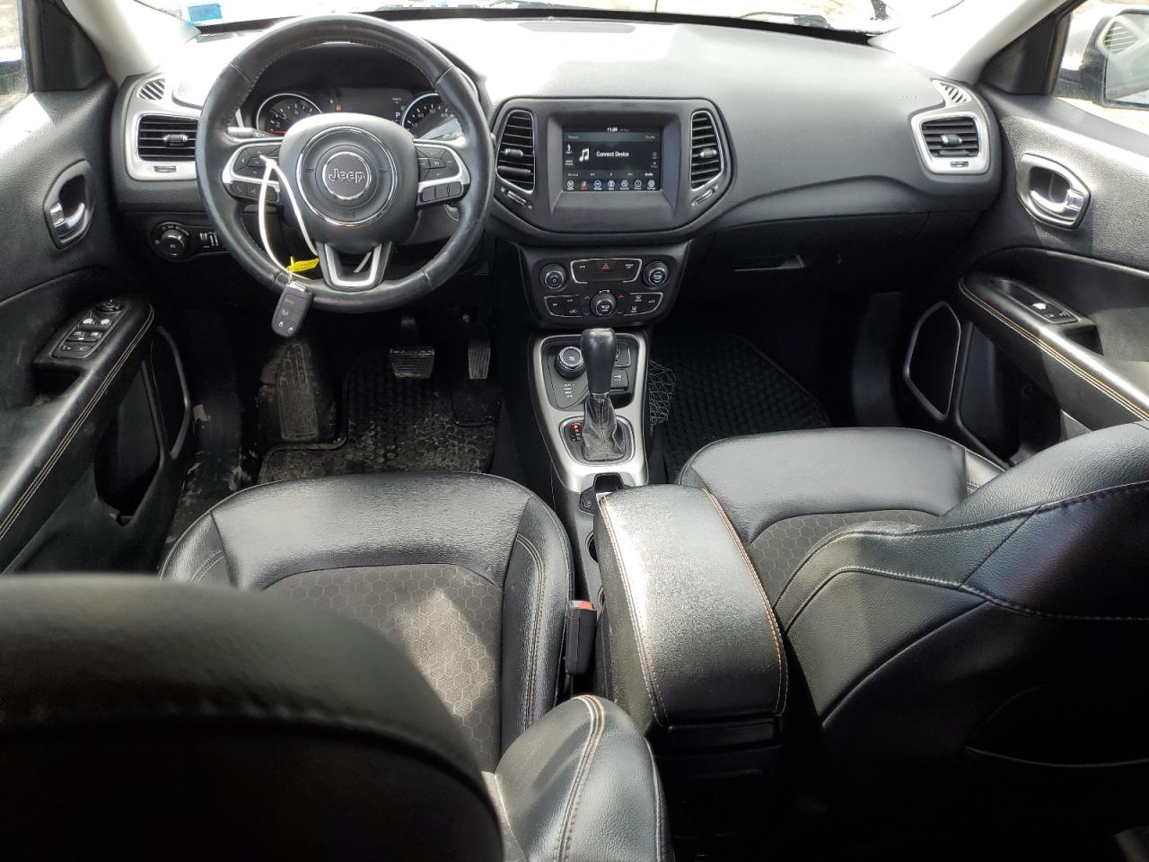 2019 Jeep Compass VIN 3C4NJDBBXKT593199 Copart auction photo, rear end / front end damage thumbnail 8