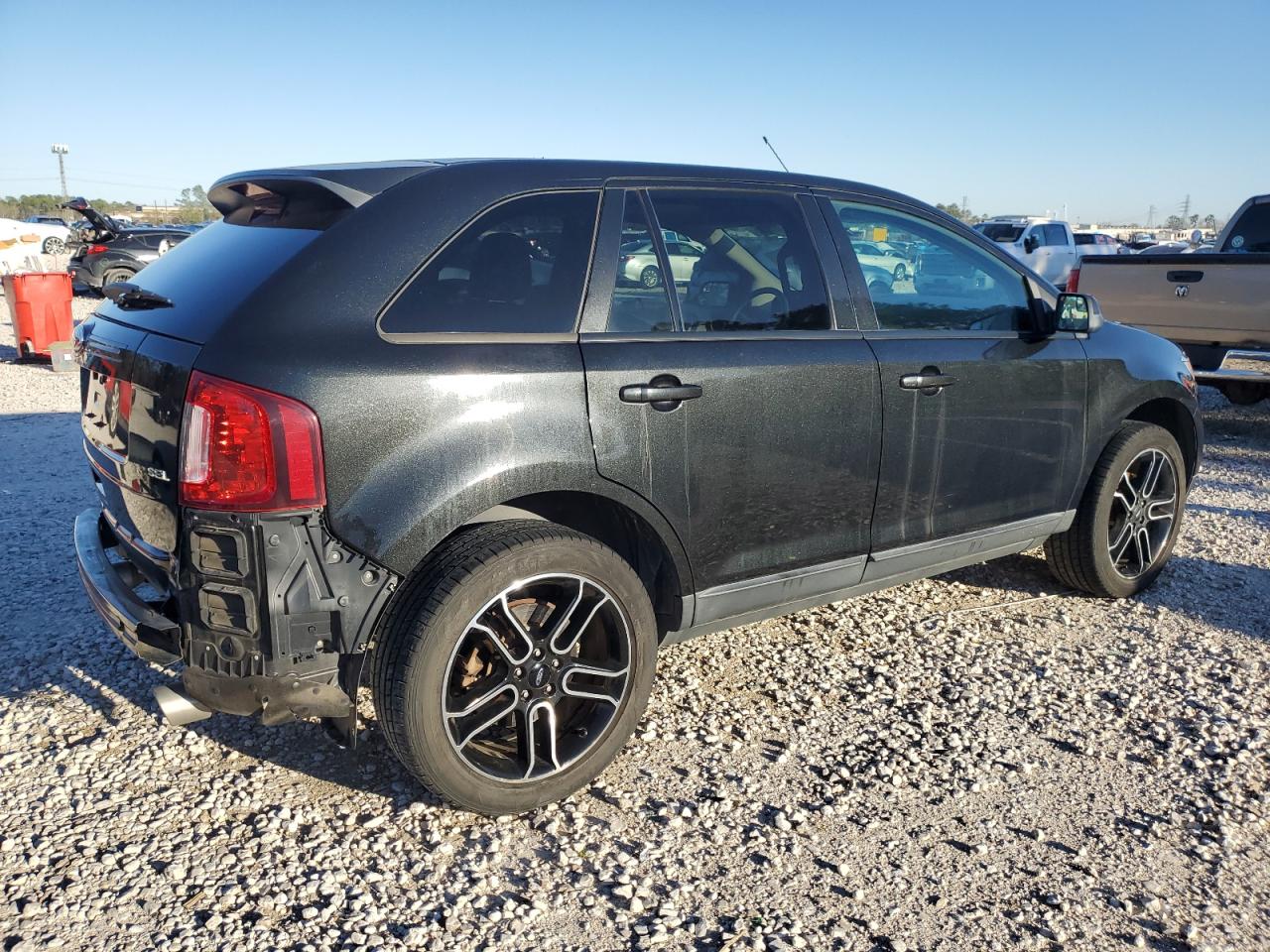 2013 Ford Edge VIN 2FMDK3JC8DBE25245 Copart auction photo, rear end / side damage thumbnail 3