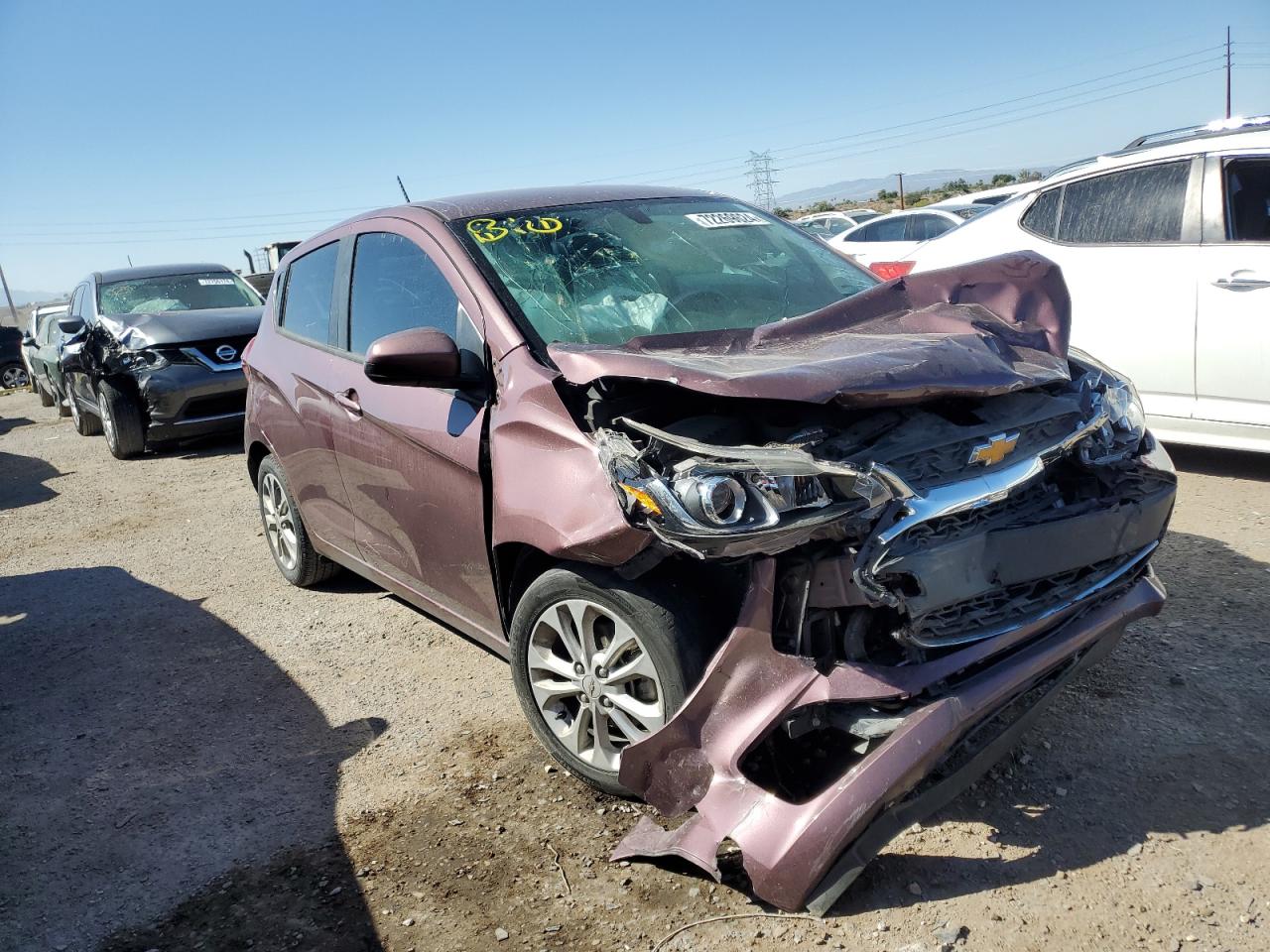 2020 Chevrolet Spark VIN KL8CD6SA0LC414787 Copart auction photo, front end / frame damage damage thumbnail 4