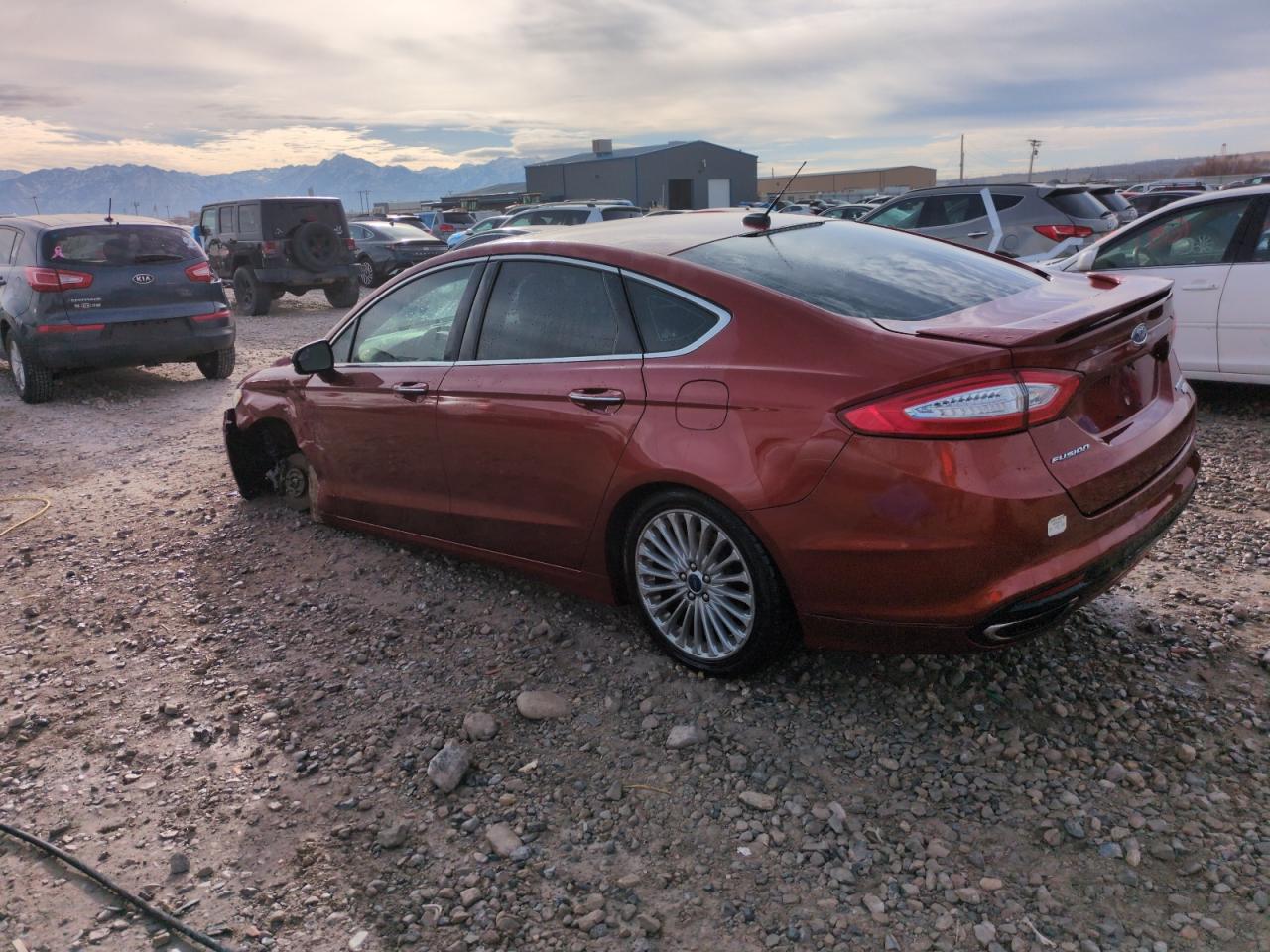 2014 Ford Fusion VIN 3FA6P0K92ER320032 Copart auction photo, side damage thumbnail 2