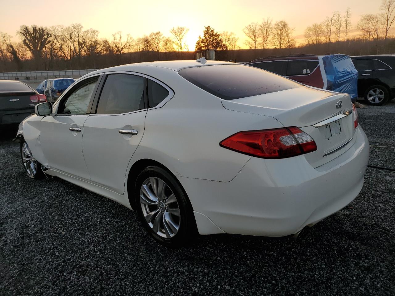 2012 Infiniti M VIN JN1BY1AP3CM335661 Copart auction photo, front end damage thumbnail 2