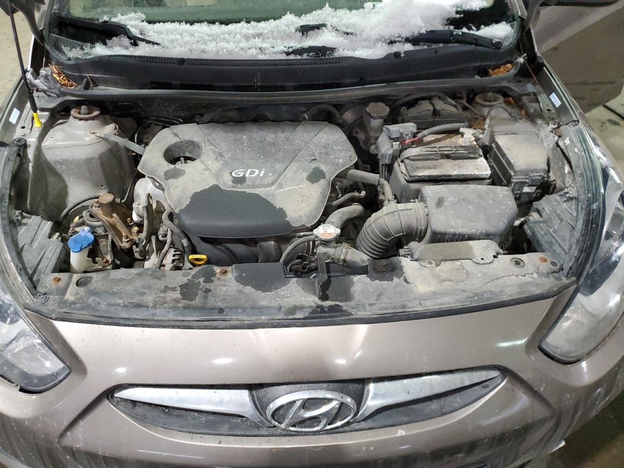 2014 Hyundai Accent VIN KMHCT4AE0EU686560 Copart auction photo, all over damage thumbnail 11