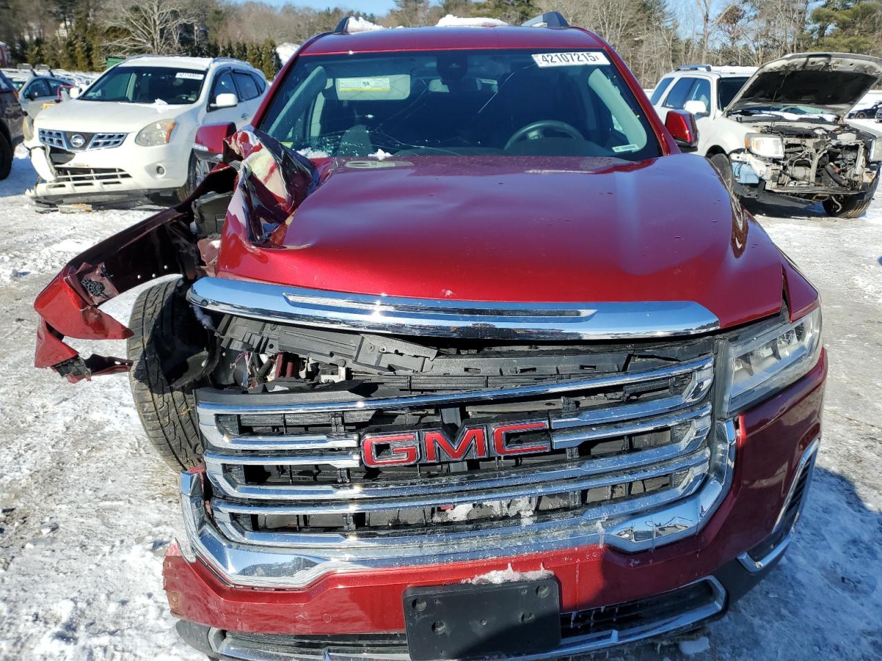 2021 GMC Acadia VIN 1GKKNRLS9MZ159746 Copart auction photo, front end damage thumbnail 5