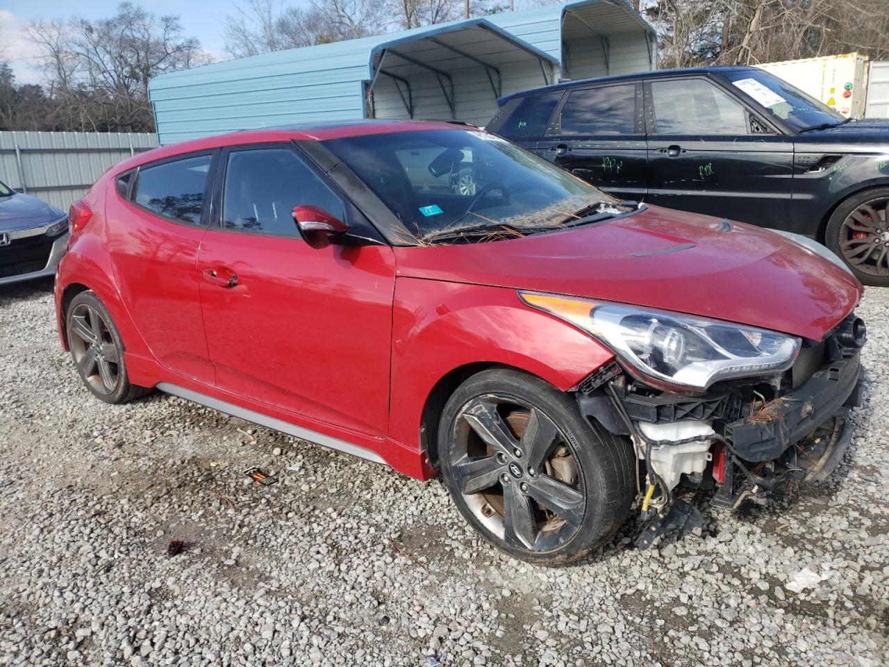 2015 Hyundai Veloster VIN KMHTC6AE3FU243185 Copart auction photo, front end / rear end damage thumbnail 4