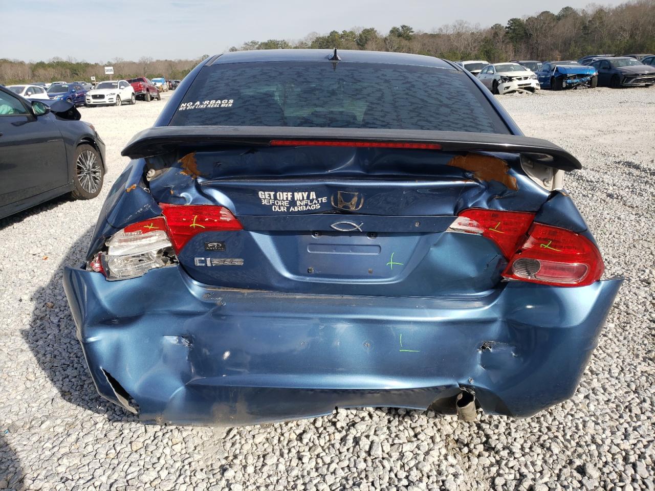 2007 Honda Civic VIN 1HGFA16597L098147 Copart auction photo, rear end damage thumbnail 6