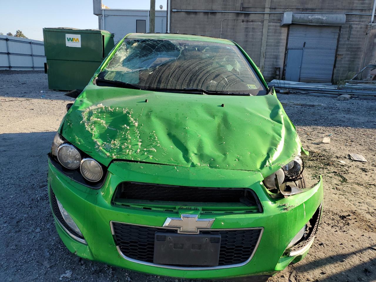 2015 Chevrolet Sonic VIN 1G1JG6SBXF4161497 Copart auction photo, all over damage thumbnail 5