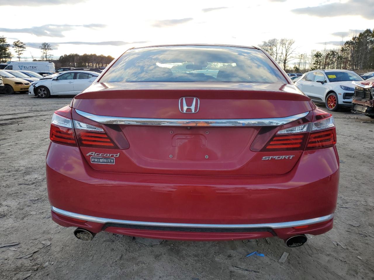 2017 Honda Accord VIN 1HGCR2F63HA021801 Copart auction photo, side / front end damage thumbnail 6