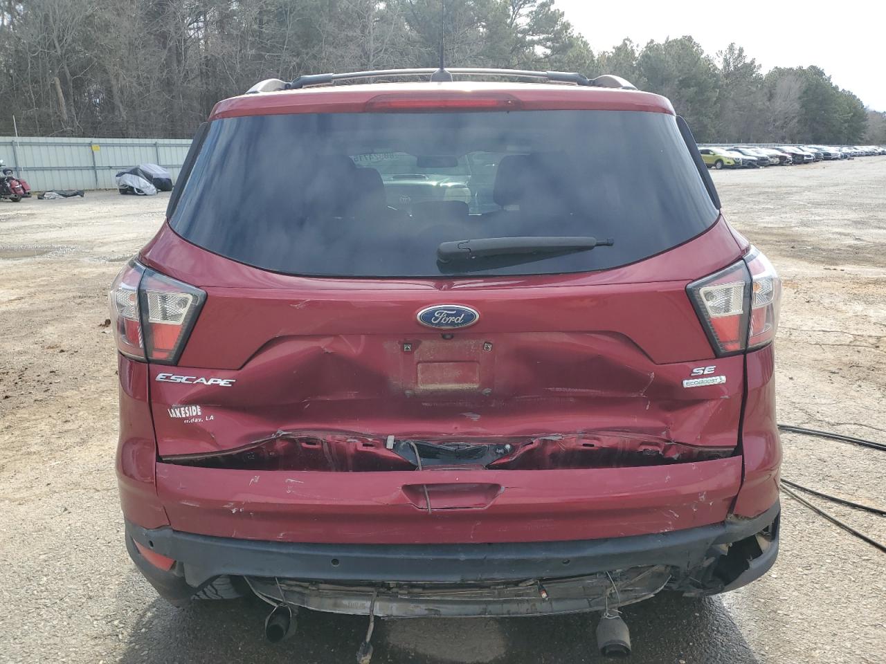 2017 Ford Escape VIN 1FMCU0GDXHUB29387 Copart auction photo, rear end damage thumbnail 6