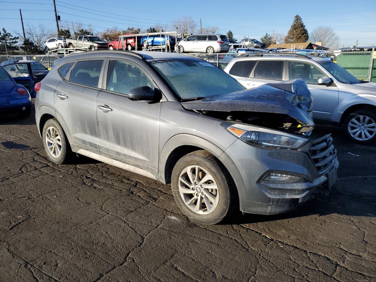 2017 Hyundai Tucson VIN KM8J3CA40HU535778 Copart auction photo, front end damage thumbnail 4