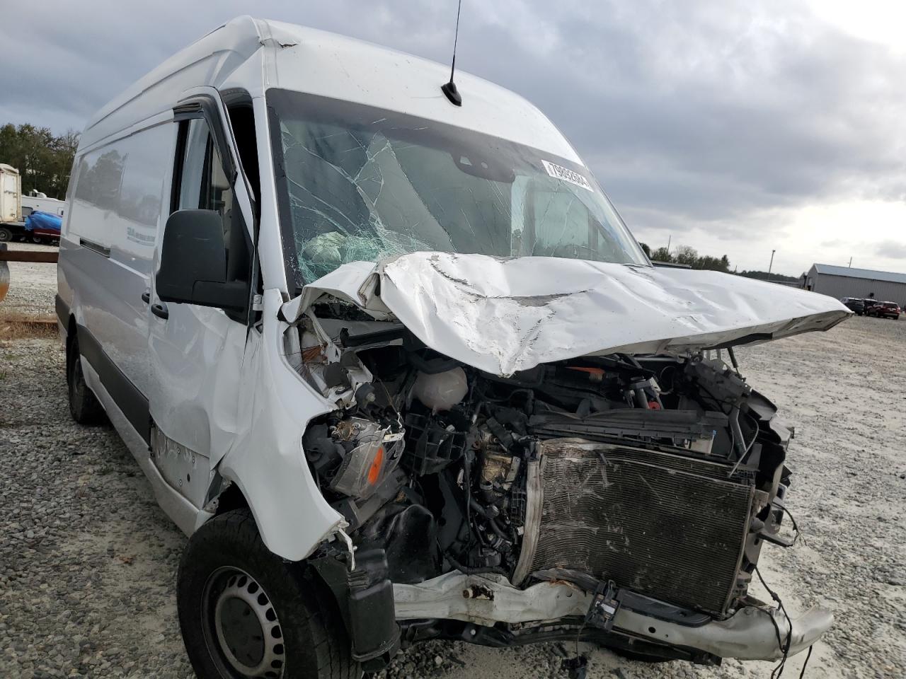 2023 Mercedes-Benz Sprinter VIN W1Y4NDHY4PT146510 Copart auction photo, front end / top/roof damage thumbnail 4