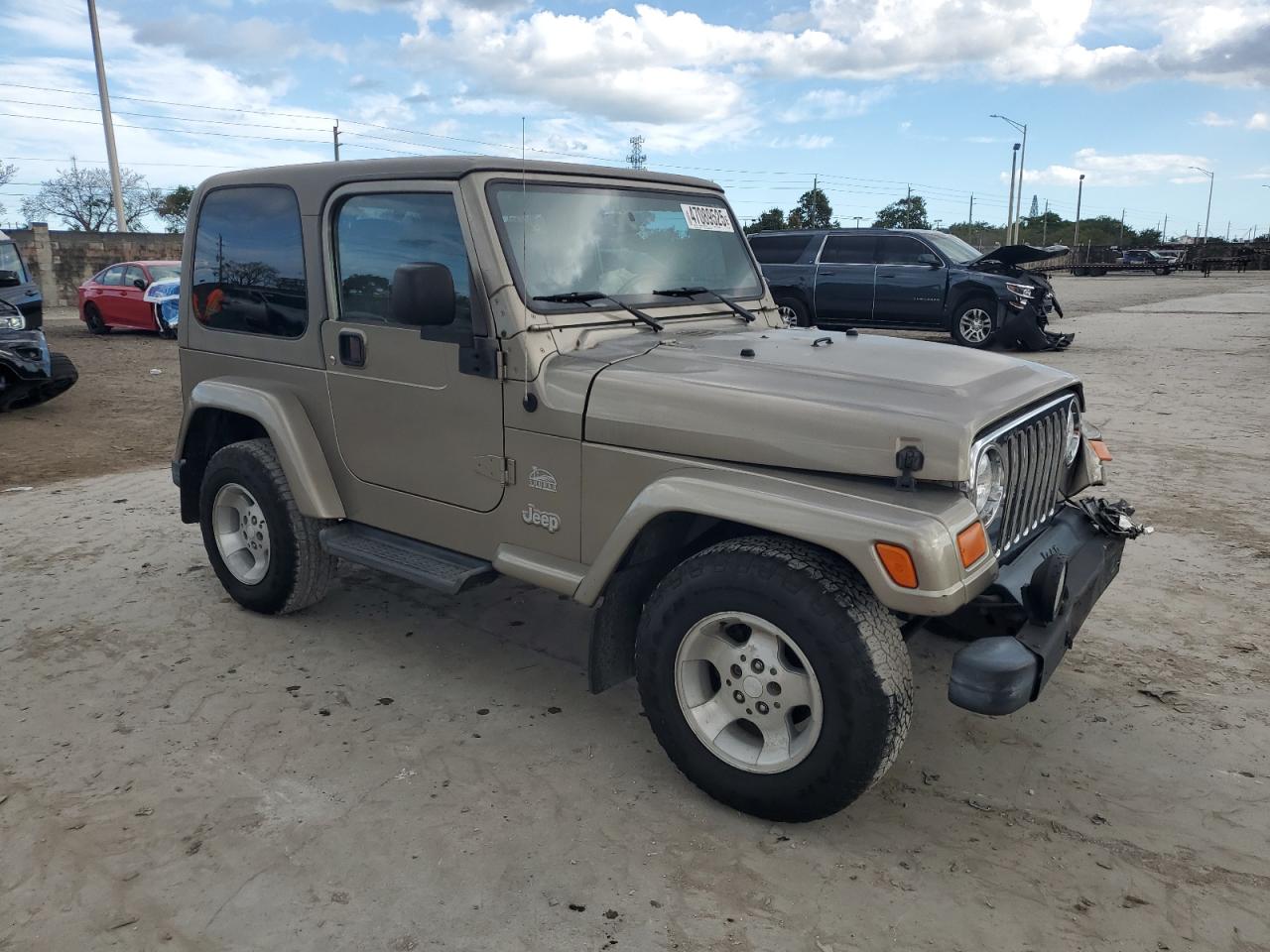2003 Jeep Wrangler VIN 1J4FA59S33P373449 Copart auction photo, front end damage thumbnail 4