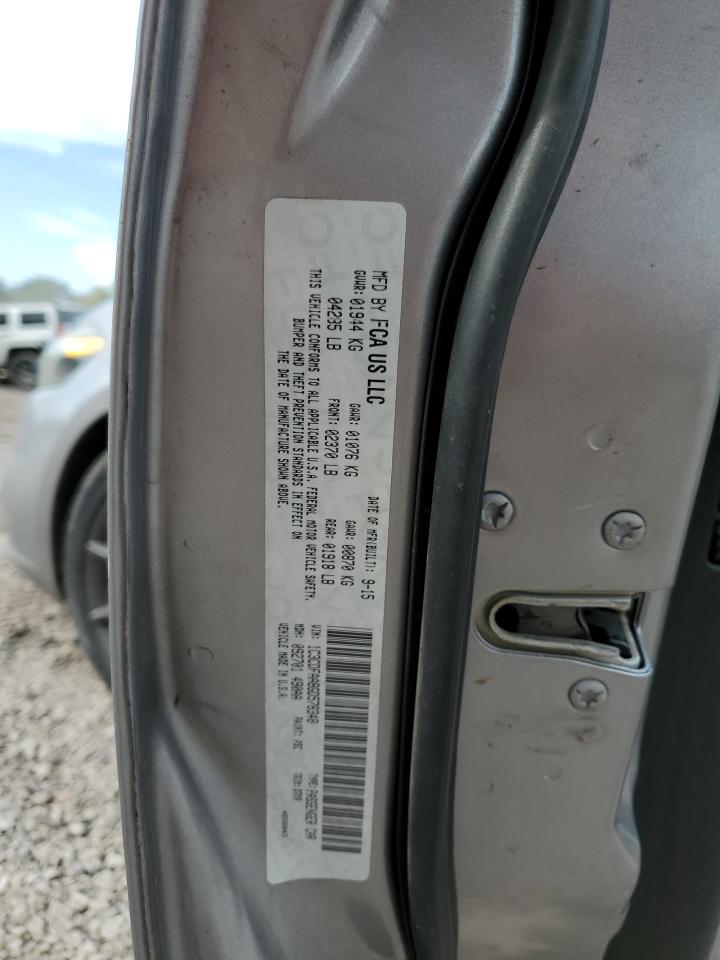 2016 Dodge Dart VIN 1C3CDFAA8GD578348 Copart auction photo, side damage thumbnail 14