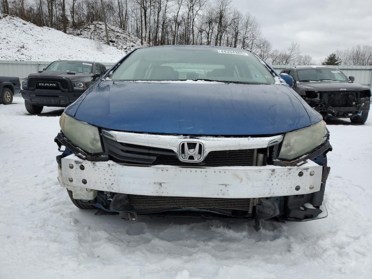 2012 Honda Civic VIN 2HGFB2F52CH514999 Copart auction photo, front end / side damage thumbnail 5