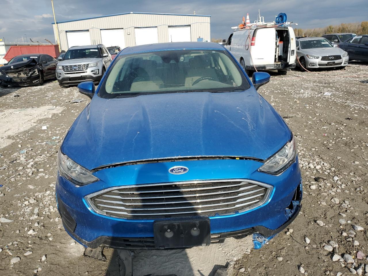 2019 Ford Fusion VIN 3FA6P0G73KR283740 Copart auction photo, rear end / front end damage thumbnail 5