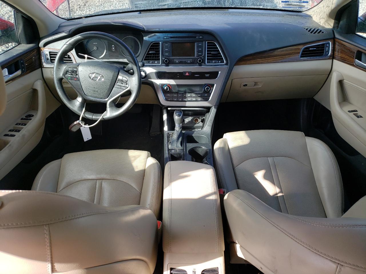 2016 Hyundai Sonata VIN KMHE34L17GA033490 Copart auction photo, rear end damage thumbnail 8