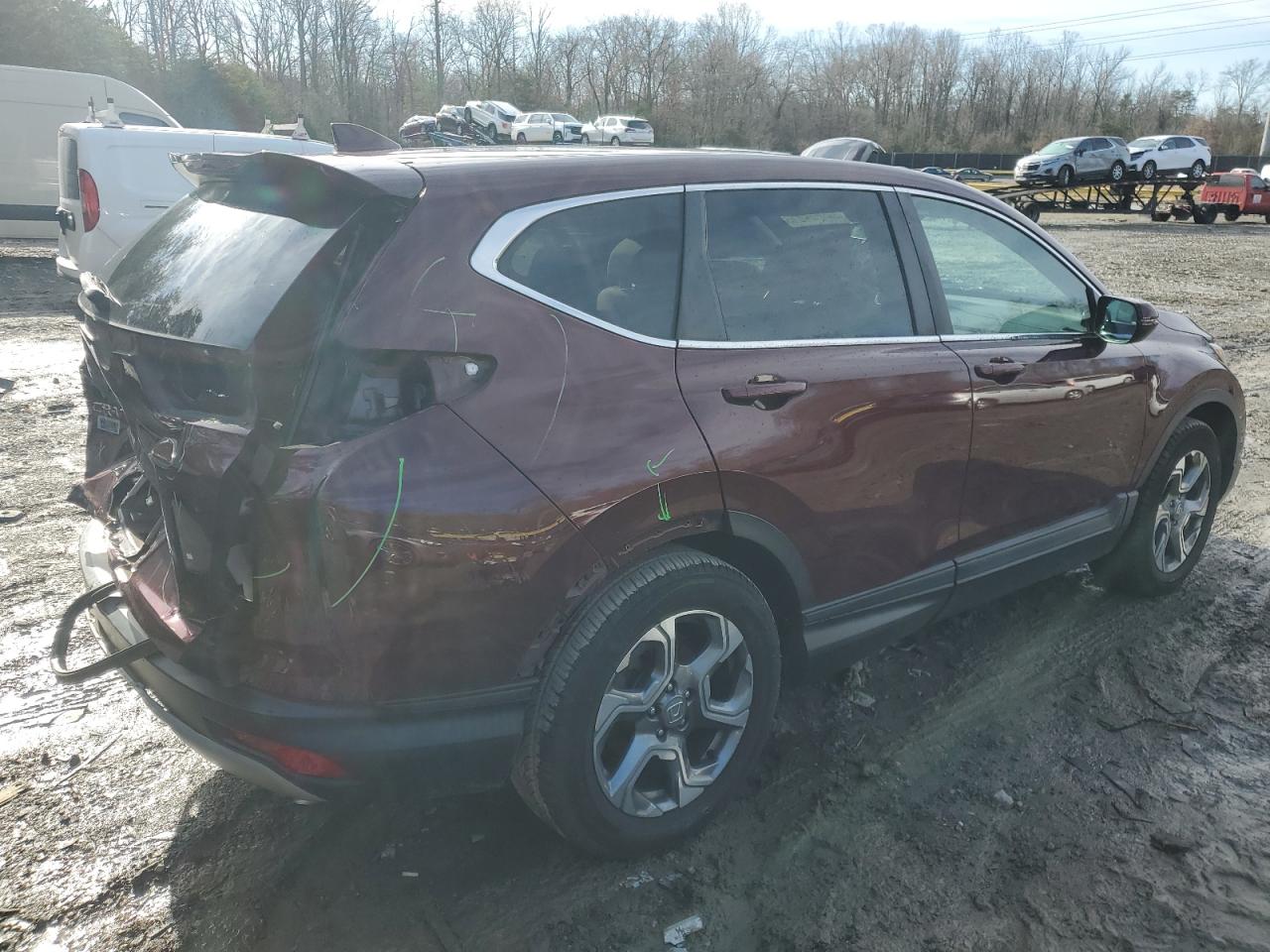 2019 Honda CR-V VIN 2HKRW1H55KH512791 Copart auction photo, rear end damage thumbnail 3