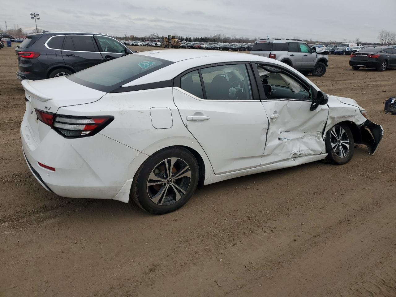 2021 Nissan Sentra VIN 3N1AB8CV0MY209483 Copart auction photo, side / front end damage thumbnail 3