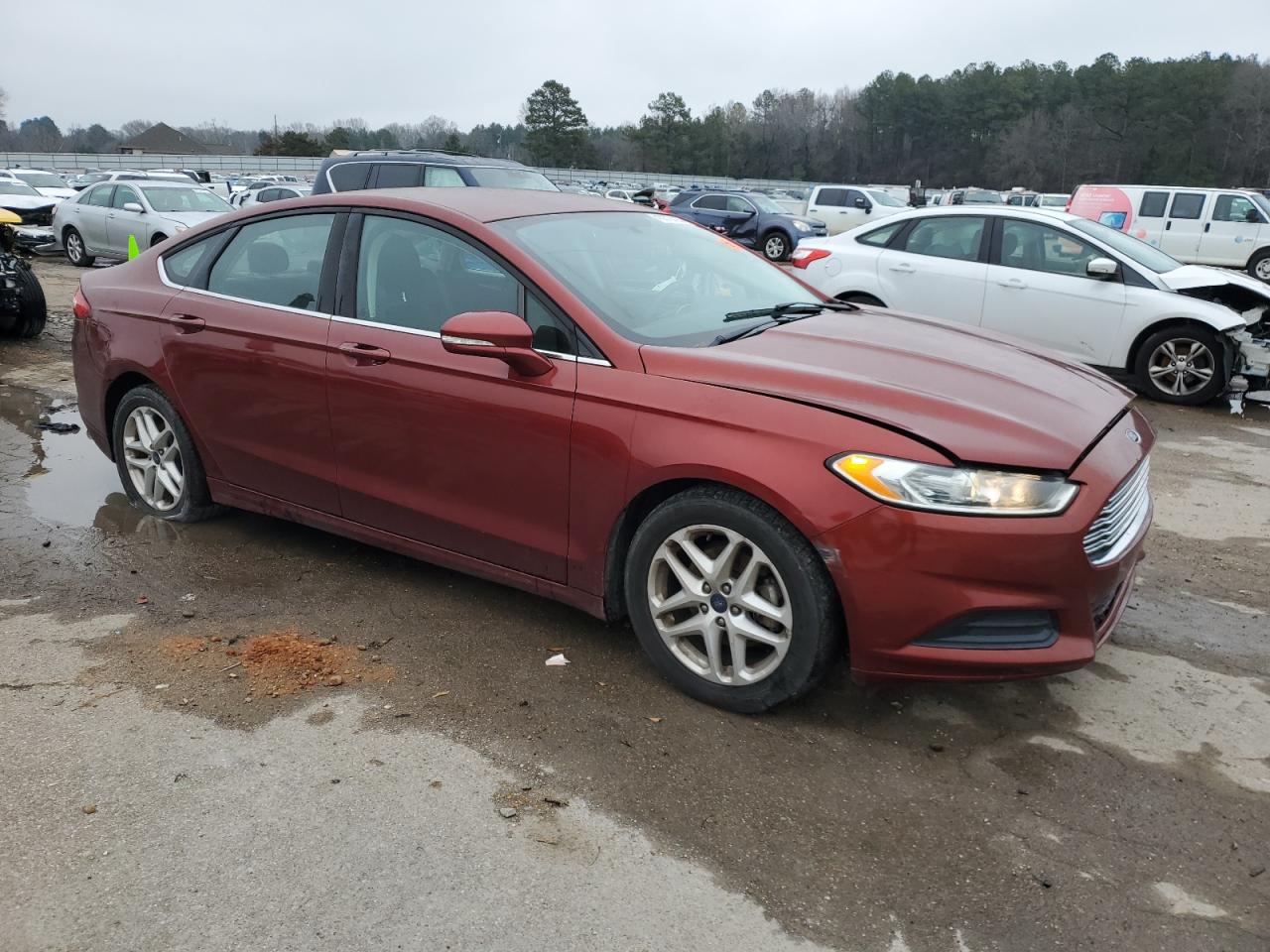 2014 Ford Fusion VIN 3FA6P0H77ER261890 Copart auction photo, side / front end damage thumbnail 4