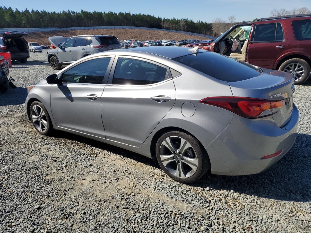 2014 Hyundai Elantra VIN KMHDH4AH1EU083813 Copart auction photo, mechanical / side damage thumbnail 2