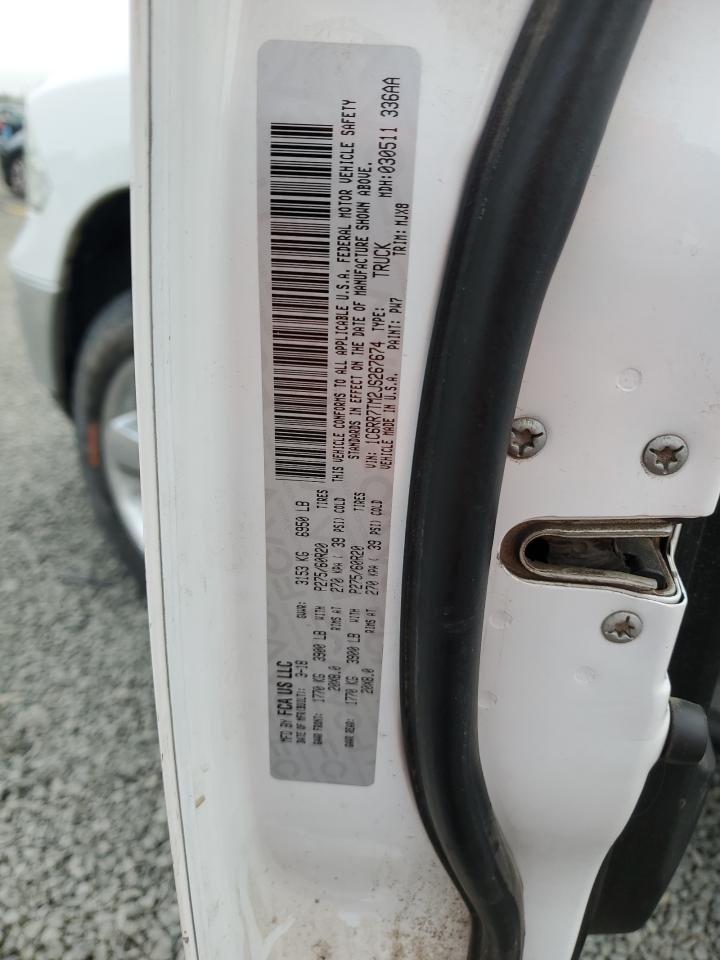 2018 RAM 1500 VIN 1C6RR7TM2JS267674 Copart auction photo, burn damage thumbnail 14