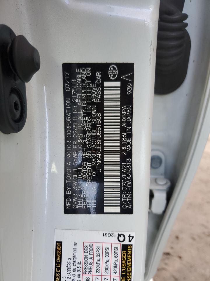 2017 Toyota Corolla VIN JTNKARJE8HJ551508 Copart auction photo, water/flood damage thumbnail 13