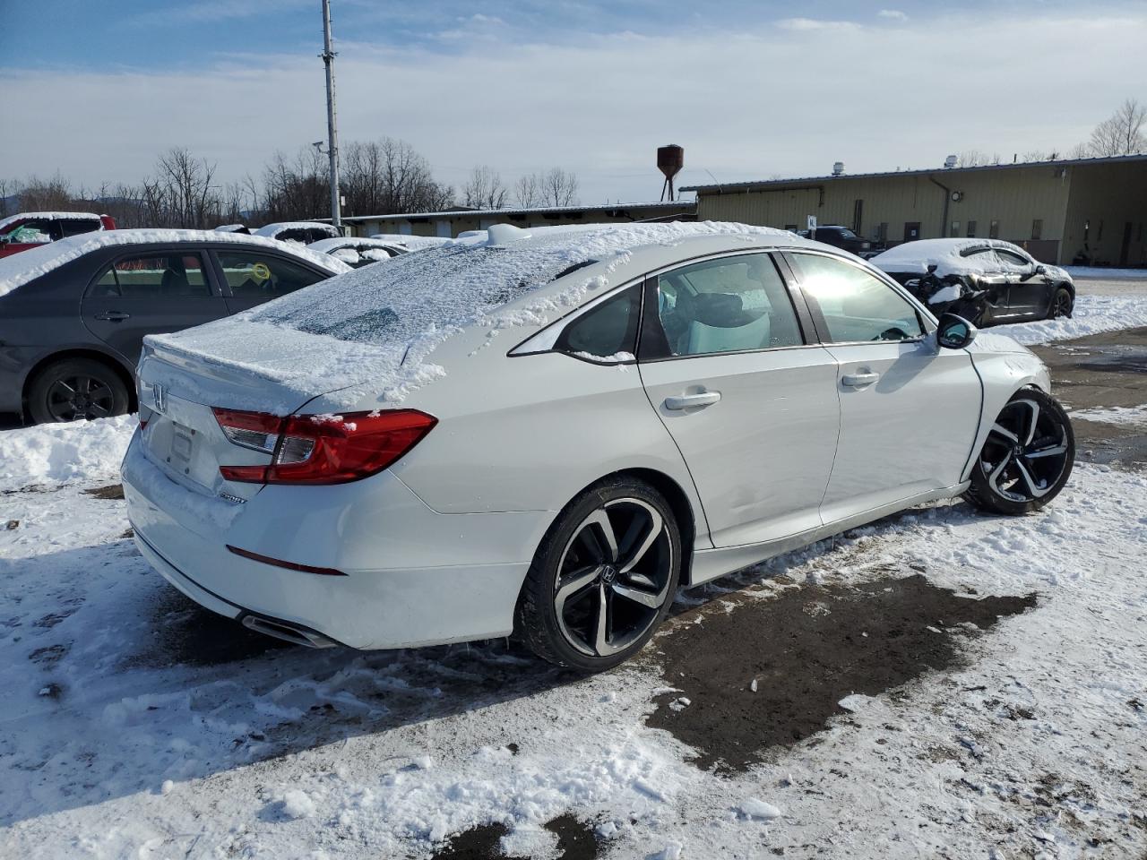 2018 Honda Accord VIN 1HGCV1F38JA262125 Copart auction photo, front end / side damage thumbnail 3