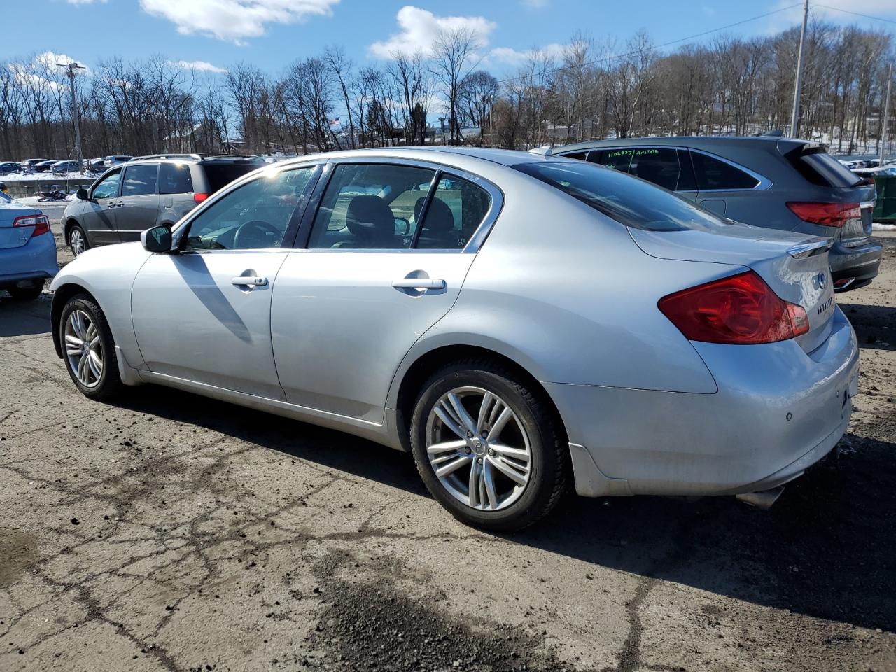 2013 Infiniti G VIN JN1CV6AR2DM359138 Copart auction photo, front end damage thumbnail 2