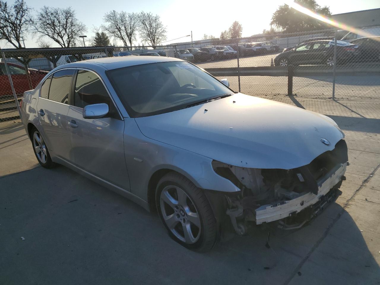 2008 BMW 5er VIN WBANV93538CW56834 Copart auction photo, front end damage thumbnail 4