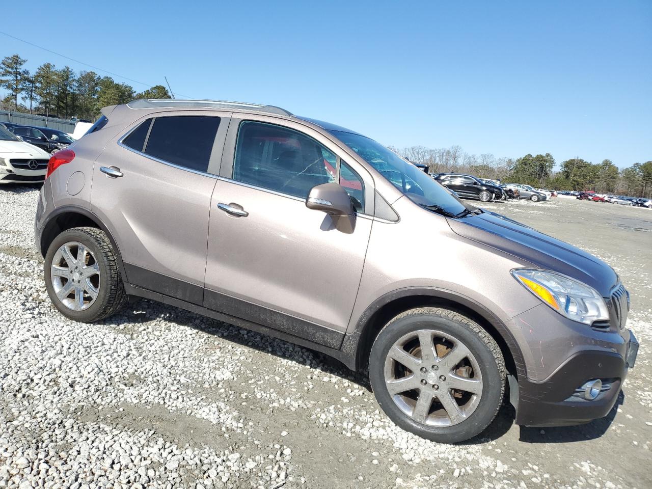 2014 Buick Encore VIN KL4CJHSB7EB602391 Copart auction photo, side / minor dent/scratches damage thumbnail 4