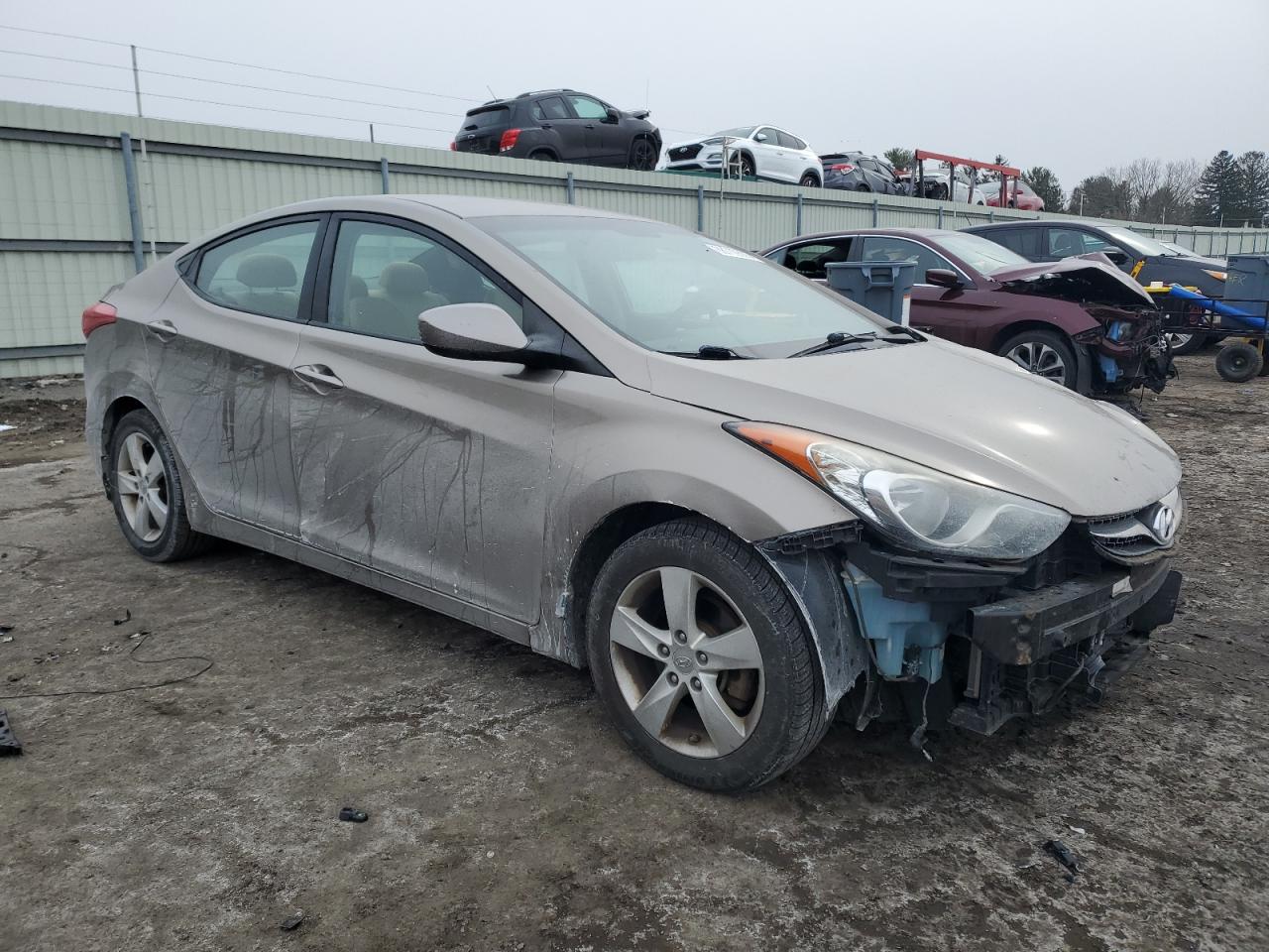 2013 Hyundai Elantra VIN 5NPDH4AE6DH297506 Copart auction photo, front end damage thumbnail 4