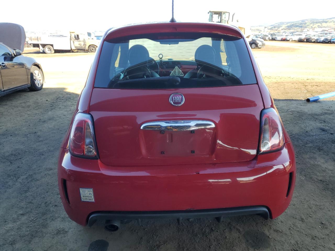 2015 Fiat 500 VIN 3C3CFFHH4FT690327 Copart auction photo, mechanical damage thumbnail 6