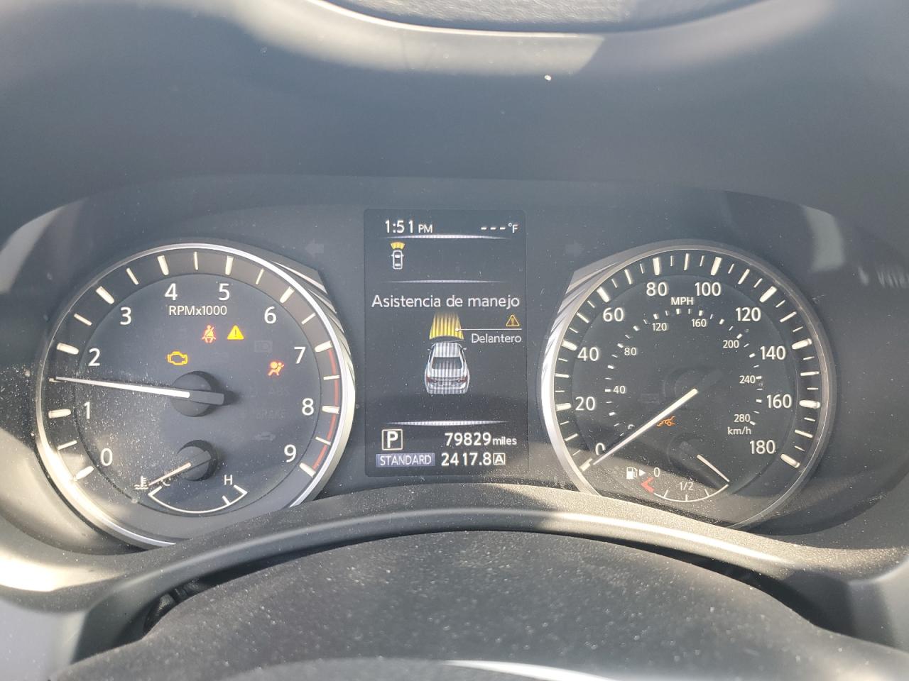 2019 Infiniti Q50 VIN JN1EV7AP4KM541739 Copart auction photo, front end / side damage thumbnail 9