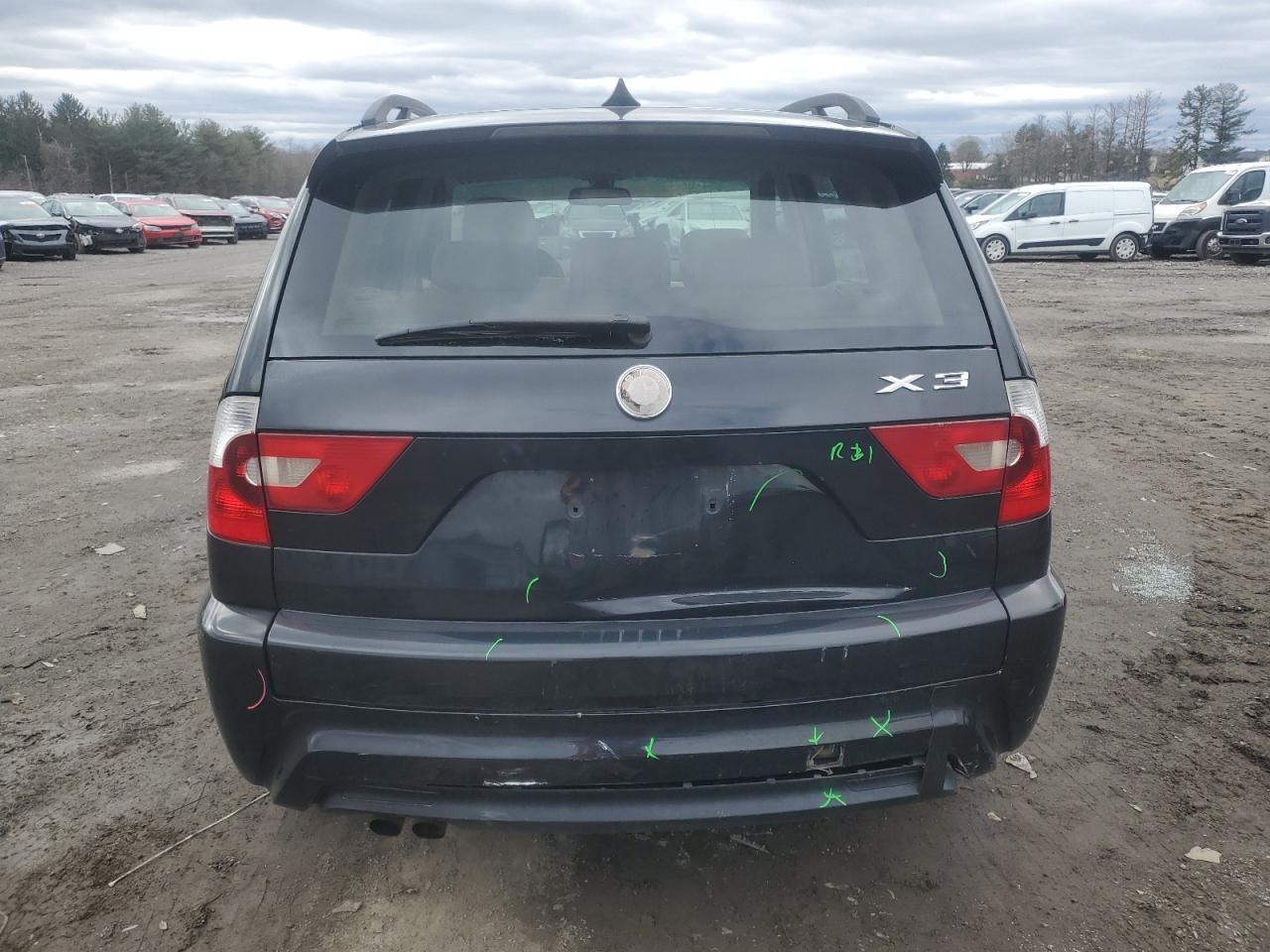 2006 BMW X3 VIN WBXPA93456WG81573 Copart auction photo, rear end / minor dent/scratches damage thumbnail 6