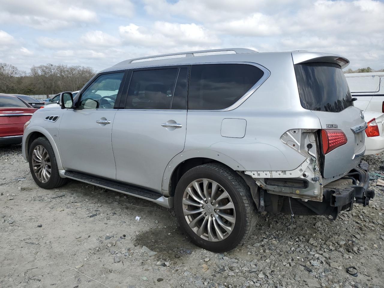 2017 Infiniti QX80 VIN JN8AZ2NEXH9152406 Copart auction photo, rear end damage thumbnail 2