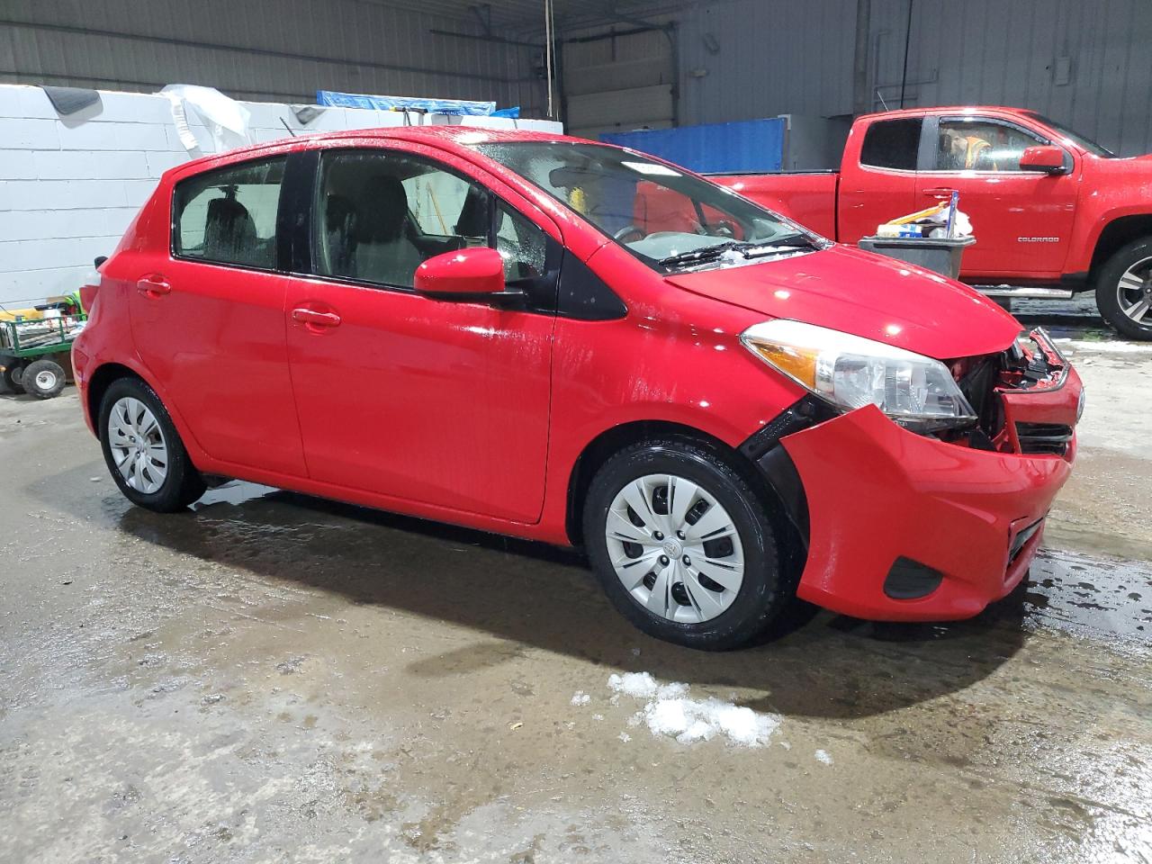 2013 Toyota Yaris VIN JTDKTUD36DD572006 Copart auction photo, front end / minor dent/scratches damage thumbnail 4