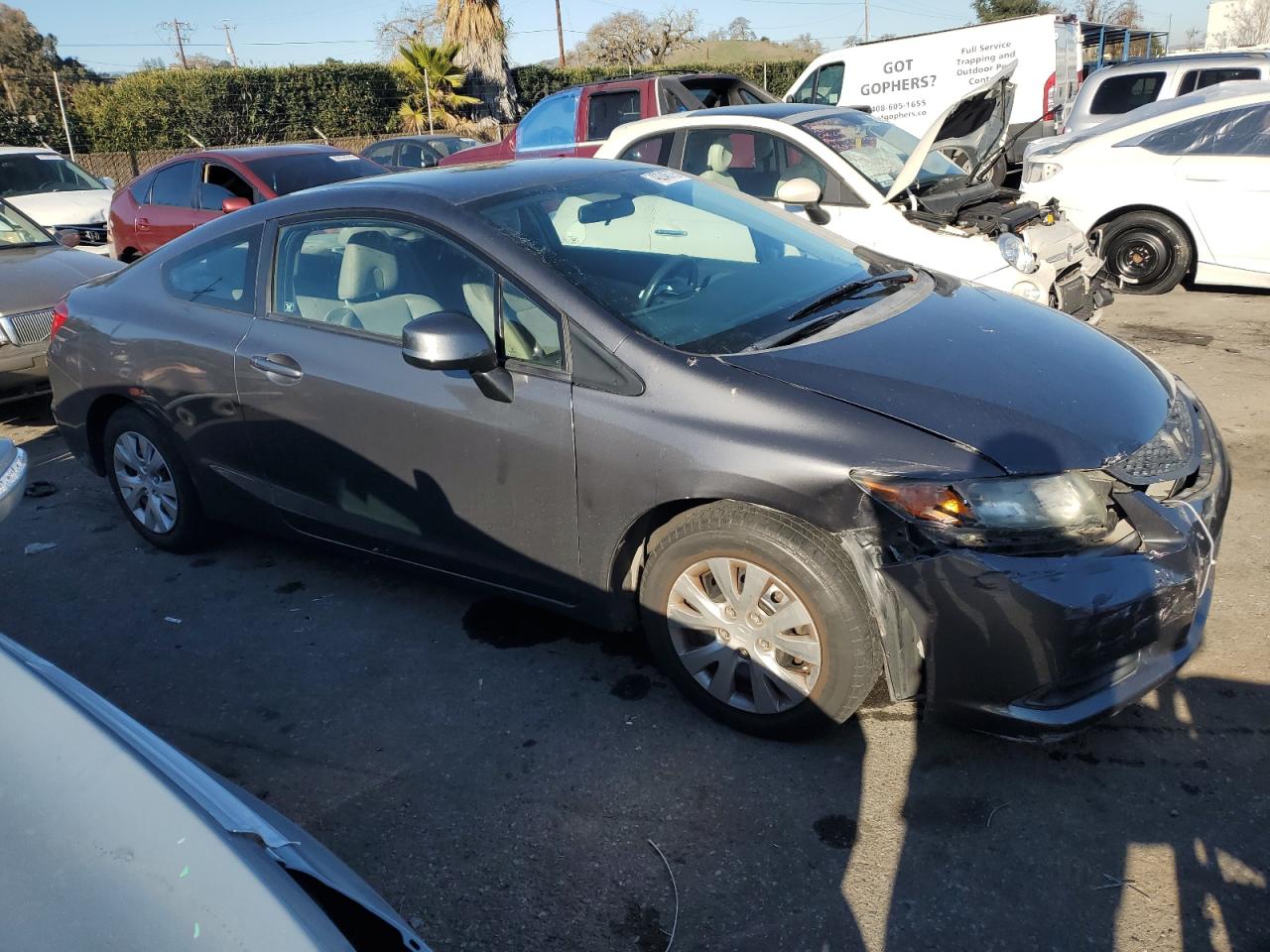 2012 Honda Civic VIN 2HGFG3B51CH521553 Copart auction photo, front end damage thumbnail 4