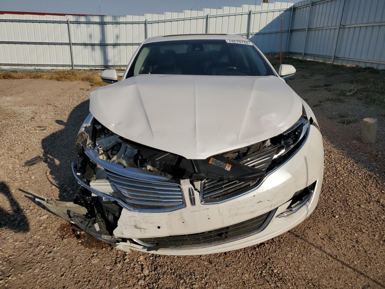 2016 Lincoln MKZ VIN 3LN6L2JK7GR613316 Copart auction photo, front end damage thumbnail 5
