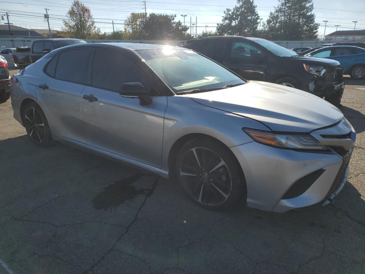 2018 Toyota Camry VIN 4T1BZ1HK9JU006590 Copart auction photo, front end damage thumbnail 4